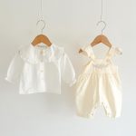 Baby Girl's Loose Adjustable Suspender Romper - Image 3
