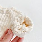 Girl Baby Knitted Hollow Waist Girdle Long Sleeves Harpy Dress Triangle - Image 5