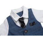 Summer New Baby Boy Jumpsuit Boys Gentleman Baby Children's Clothing - Image 4