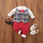 Baby Jumpsuit Spring And Autumn Models Foreign Trade Gentleman Baby Clothes Long-Sleeved Baby Clothes Baby Clothes - Image 6