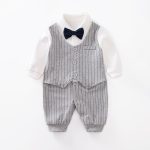 Baby Jumpsuit Spring And Autumn Models Foreign Trade Gentleman Baby Clothes Long-Sleeved Baby Clothes Baby Clothes - Image 5