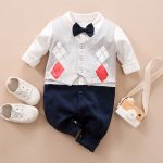 Baby Jumpsuit Spring And Autumn Models Foreign Trade Gentleman Baby Clothes Long-Sleeved Baby Clothes Baby Clothes - Image 4