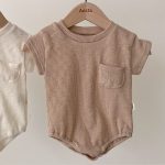 Children'S Clothing T-Shirt Summer Baby Clothes Solid Color Triangle Bag Fart Baby Romper-Loose Short-Sleeved Casual Children'S Pants - Image 4