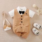 Baby Boy Gentleman Jumpsuit Baby Autumn Clothing - Image 8