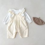 Baby Girl's Loose Adjustable Suspender Romper - Image 7