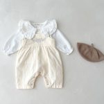 Baby Girl's Loose Adjustable Suspender Romper - Image 6